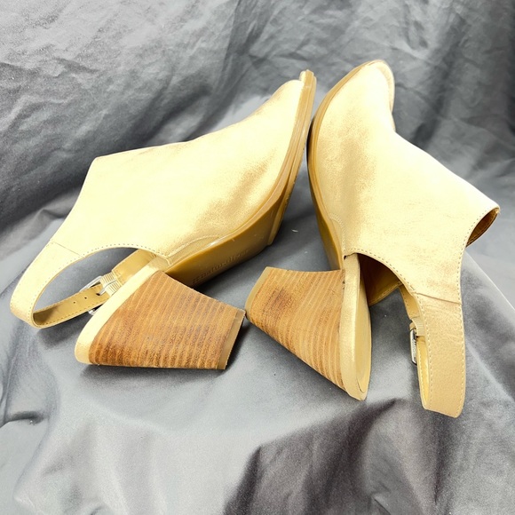 Naturalizer N5 Open Toe Tan Heels Size 9 - Picture 6 of 10